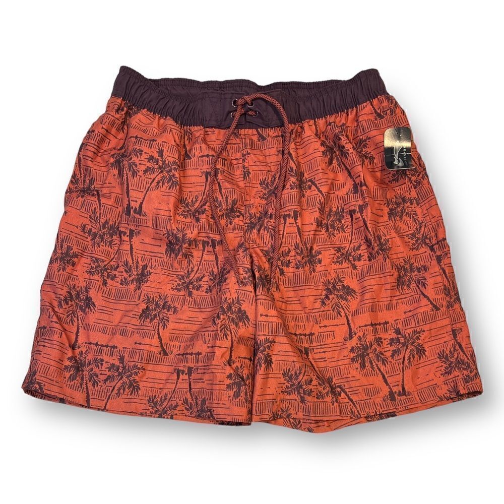 Cascade Tropical Print Swim Trunks Size Large